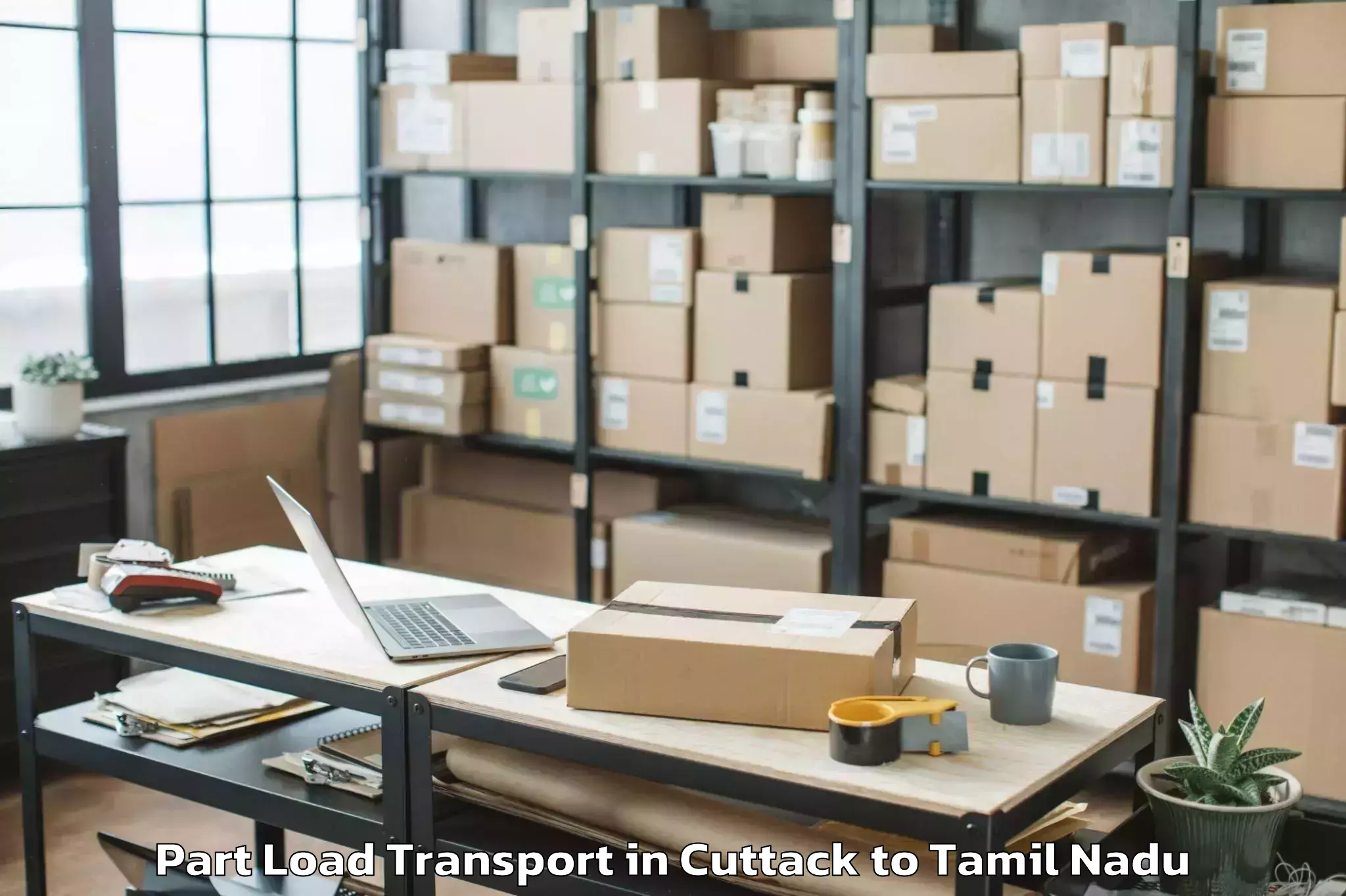 Easy Cuttack to Vadamadurai Part Load Transport Booking